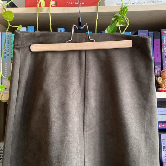 Faux Suede Midi Skirt - Picture 5 of 7